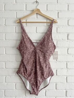 Current Tyed "Noa" Floral One Piece Swimwear | Mauve XXL